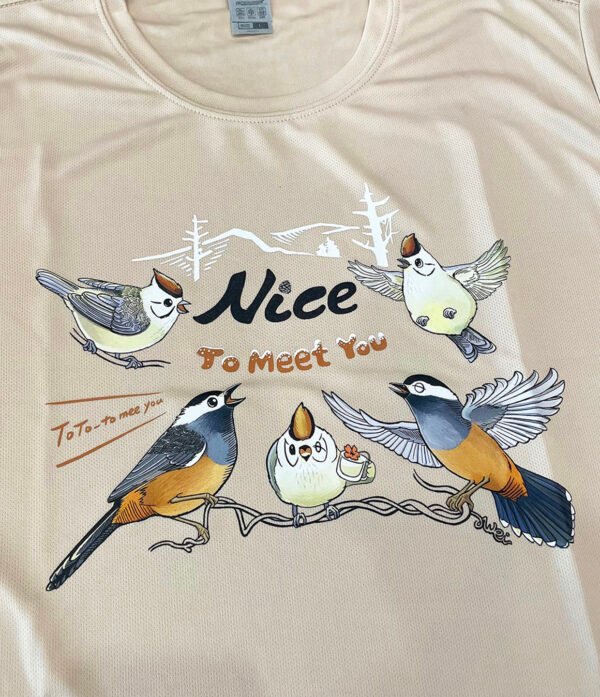 森林主打歌02 新品-森林主打歌Nice to Meet You-冠羽畫眉&白耳畫眉生態T恤