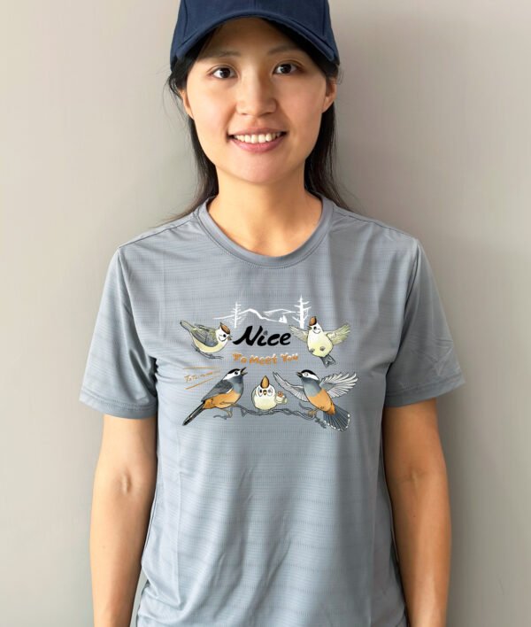 新品預購-森林主打歌Nice to Meet You-冠羽畫眉＆白耳畫眉生態T恤